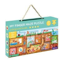 mierEdu - My Finger Maze Puzzle - Underground Houses 12pc
