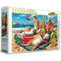 Harlington - Cats on the Beach Puzzle 1000pc