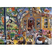 Harlington - Naughty Dogs Schoolyard Puzzle 1000pc