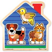 Melissa & Doug - House Pets Jumbo Knob Puzzle - 3pc