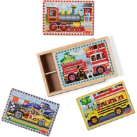 Melissa & Doug - Vehicles Jigsaw Puzzles In A Box 12pc