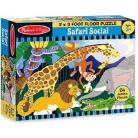 Melissa & Doug - Safari Social Floor Puzzle 24pc