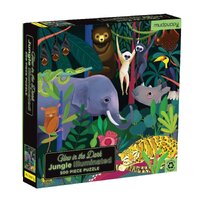 Mudpuppy - Jungle Illuminated Glow in the Dark Family Puzzle 500pc