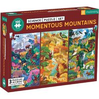 Mudpuppy - Momentous Mountains Science Puzzle Set 3x100pc