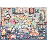 Ravensburger - Crazy Cats Christmas Crackers Puzzle 1000pc