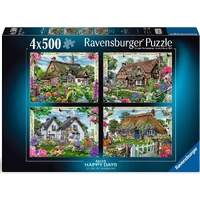 Ravensburger - Happy Days - Country Gardens Puzzle 4x500pc