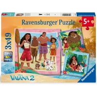Ravensburger - Disney Moana Off to New Adventures Puzzle 3x49pc