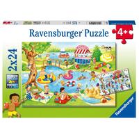 Ravensburger - Swimming at the Lake Puzzle 2x24pc
