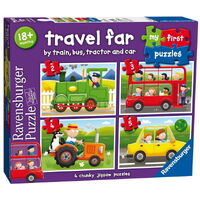 Ravensburger - My First Puzzles - Travel Far (4 puzzles)