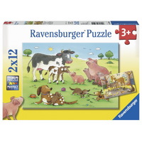 Ravensburger - Animal's Children Puzzle 2x12pc 
