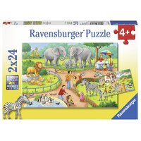 Ravensburger - A Day at the Zoo Puzzle 2x24pc 