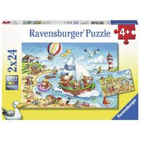 Ravensburger - Seaside Holiday Puzzle 2x24pc