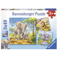 Ravensburger - Wild Animals Puzzle 3x49pc 