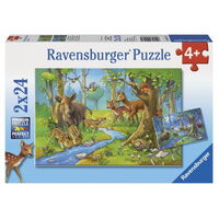 Ravensburger - Cute Forest Animals Puzzle 2x24pc