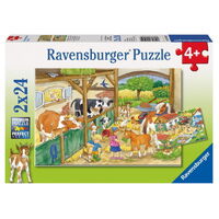 Ravensburger - Merry Country Life Puzzle 2x24pc