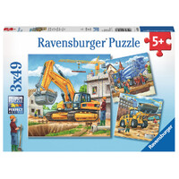 Ravensburger - Construction Vehicle Puzzle 3x49pc