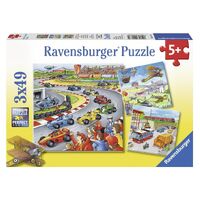 Ravensburger - Moving Vehicles Puzzle - 3 x 49pc