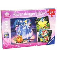 Ravensburger - Disney Snow White, Cinderella and Ariel Puzzle 3x49pc 
