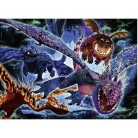 Ravensburger - Dragons 3 Glow Puzzle 100pc