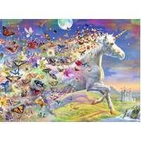 Ravensburger - Unicorn and Butterflies Brilliant Puzzle 500pc