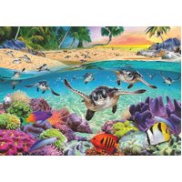 Ravensburger - Race of the Baby Sea Turtles Large Format Puzzle 500pc