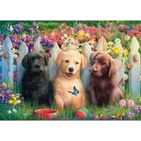 Schmidt - Cute Puppies Scene Puzzle 1000pc (DAMAGED BOX)