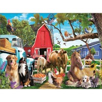 Sunsout - Gathering in the Farmyard Puzzle 1000pc