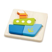 Viga Toys - Mini Block Puzzle - Boat