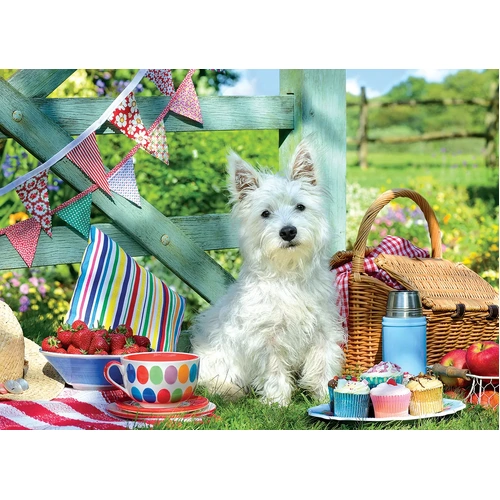 Eurographics - Westie Dog Picnic Large Piece Puzzle 500pc