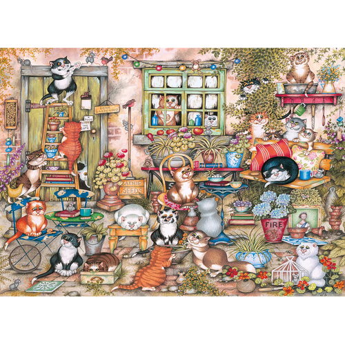 Gibsons - Courtyard Cats Puzzle 1000pc