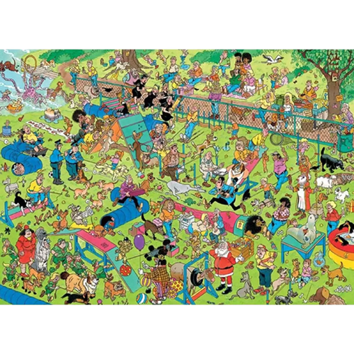 Jumbo - Jan Van Haasteren Dog Parkour Puzzle 1000pc (DAMAGED BOX)