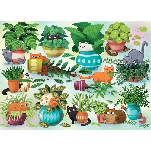 Cobble Hill - Cats vs. Plants Puzzle 500pc