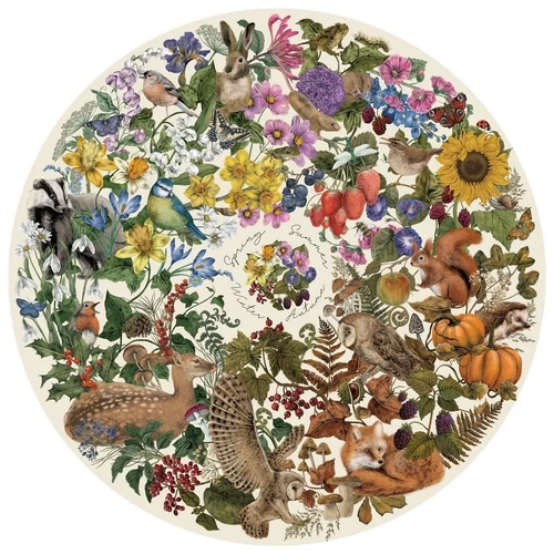 Gibsons - Art File: Nature's Seasons Circular Puzzle 500pc