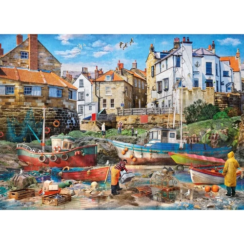 Gibsons - Fishermen at Robin Hood's Bay Puzzle 1000pc