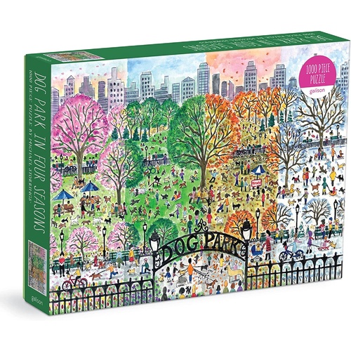 Galison - Dog Park In Four Seasons Puzzle 1000pc