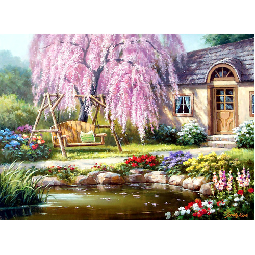 Anatolian - Cherry Blossom Cottage Puzzle 1000pc