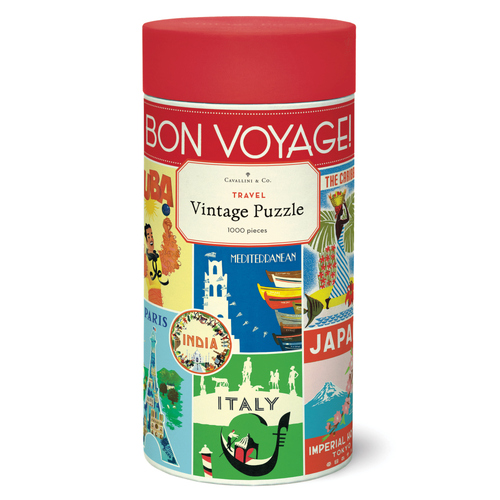 Cavallini - Bon Voyage Travel Puzzle 1000pc
