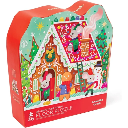 Crocodile Creek - Gingerbread House Floor Puzzle 36pc