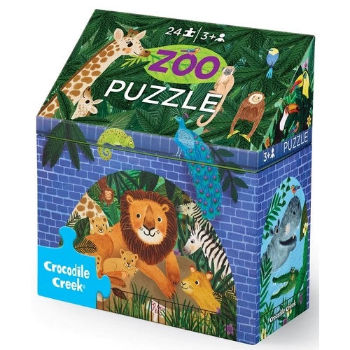 Crocodile Creek - Little Building Zoo Puzzle 24pc