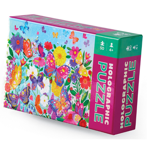 Crocodile Creek - Butterflies Holographic Puzzle 50pc