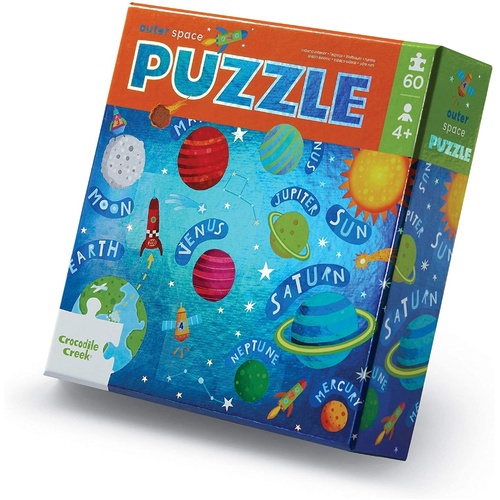 Crocodile Creek - Outer Space Foil Puzzle 60pc