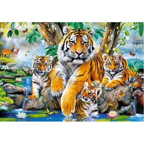 Castorland - Tigers In The Stream Puzzle 1000pc