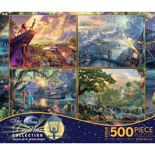 Ceaco - Thomas Kinkade Disney Dreams Collection 4-in-1 Puzzles 500pc