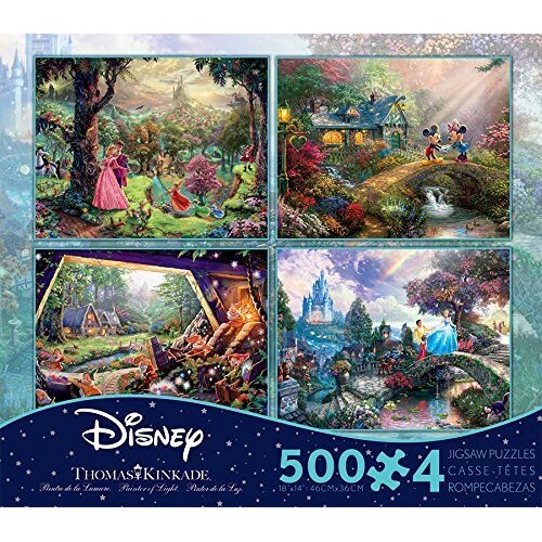 Ceaco - Kinkade Disney 4-in-1 Puzzle 500pc