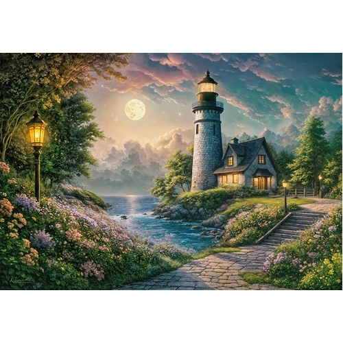 Cherry Pazzi - Moonlight Lighthouse Puzzle 500pc