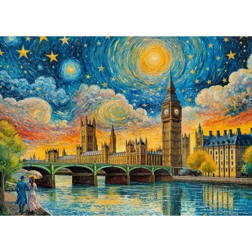 Cherry Pazzi - Impressionist Sky over London Puzzle 1000pc