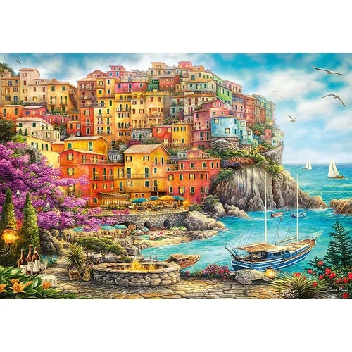 Cherry Pazzi - A Beautiful Day at Cinque Terre Puzzle 2000pc