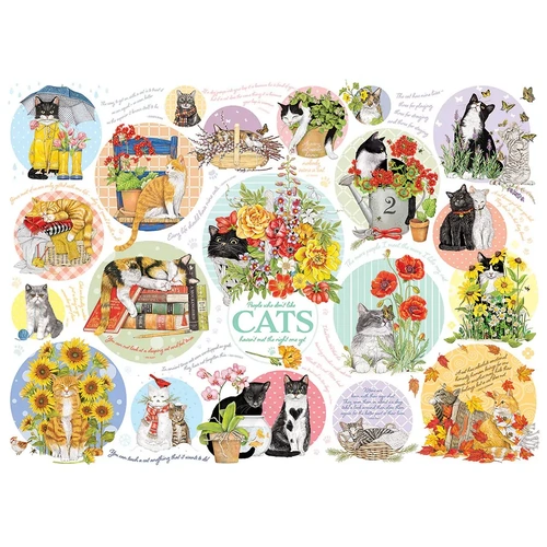 Cobble Hill - Cat Thoughts Puzzle 1000pc