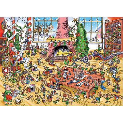 Cobble Hill - Doodletown Elves At Work Puzzle 1000pc