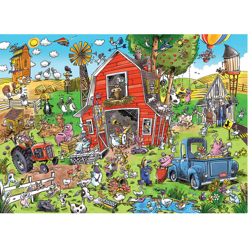 Cobble Hill - Doodletown Farmyard Folly Puzzle 1000pc